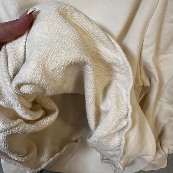 LOFT Cream Puff Sleeve Sweatshirt Romantic Cottagecore Statement Sleeve Pullover - Picture 11 of 12